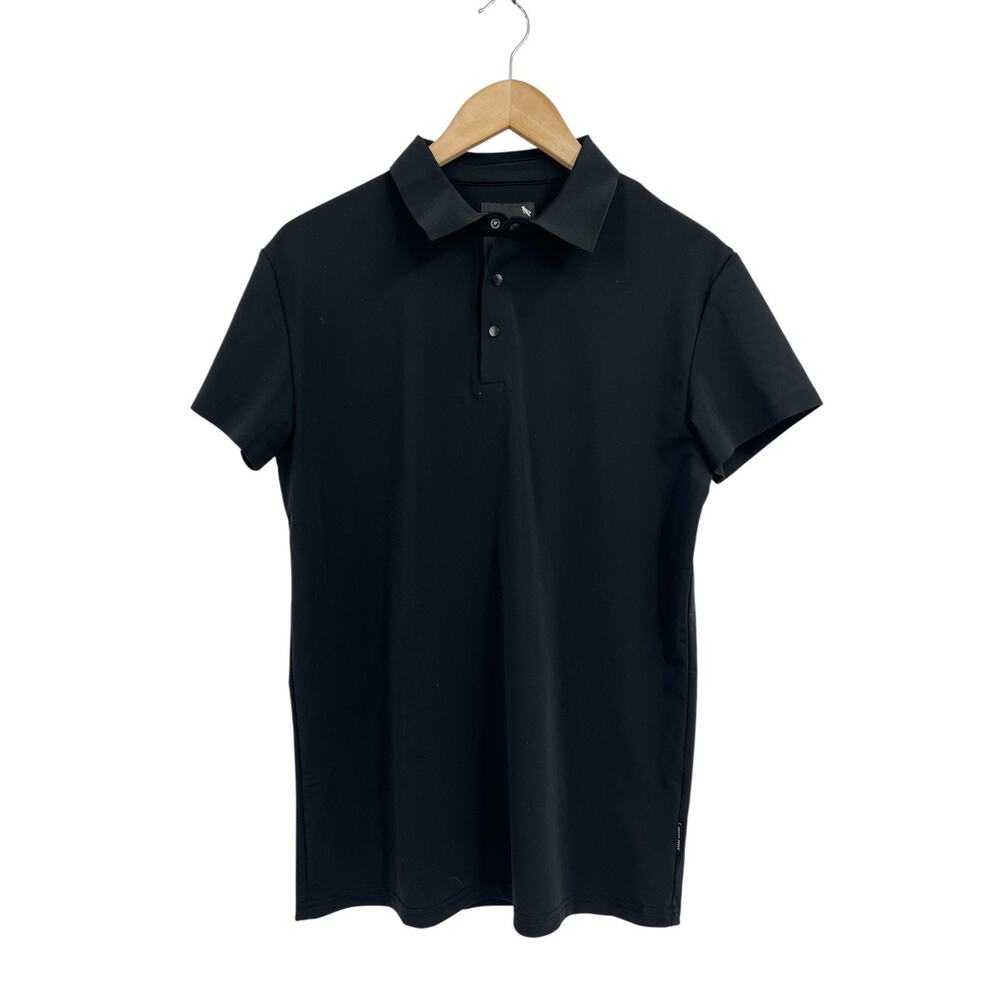 Stone Falcon Black Short Sleeve Polo Shirt Men’s Small NWT